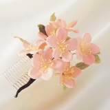 ＜ディノスdinos＞ 〈アトリエ染花〉桜のコサージュ・コーム付き画像