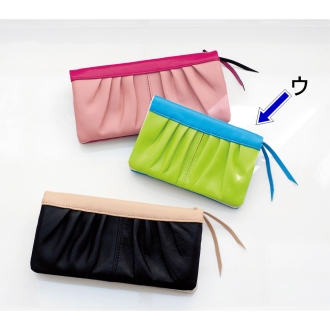 ラムレザーバイカラー財布シリーズ 二つ折り財布 通販 - ディノス
