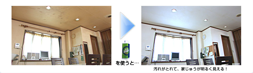 汚れがとれて、家じゅうが明るく見える!