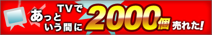 TVであっという間に2000個売れた!