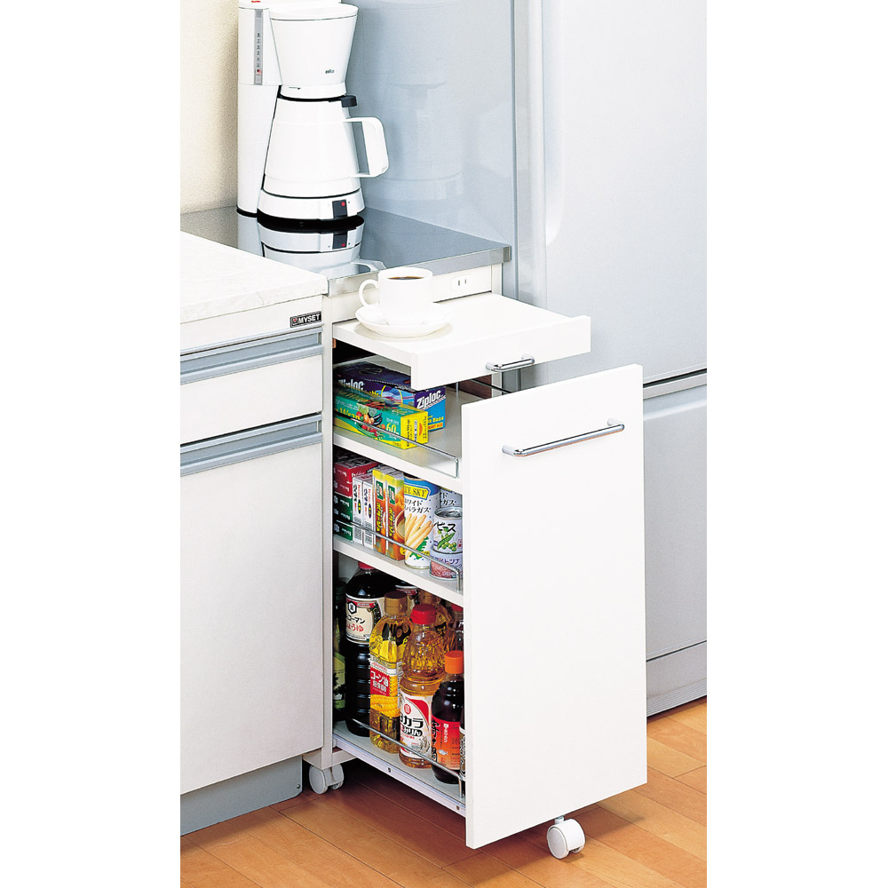 組立不要 ステンレス天板隙間収納 スライドタイプ 幅35cm 奥行55cm 通販 ディノス