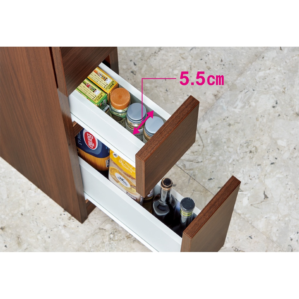 dショッピング |家具 収納 キッチン収納 食器棚 キッチン隙間収納 幅18 