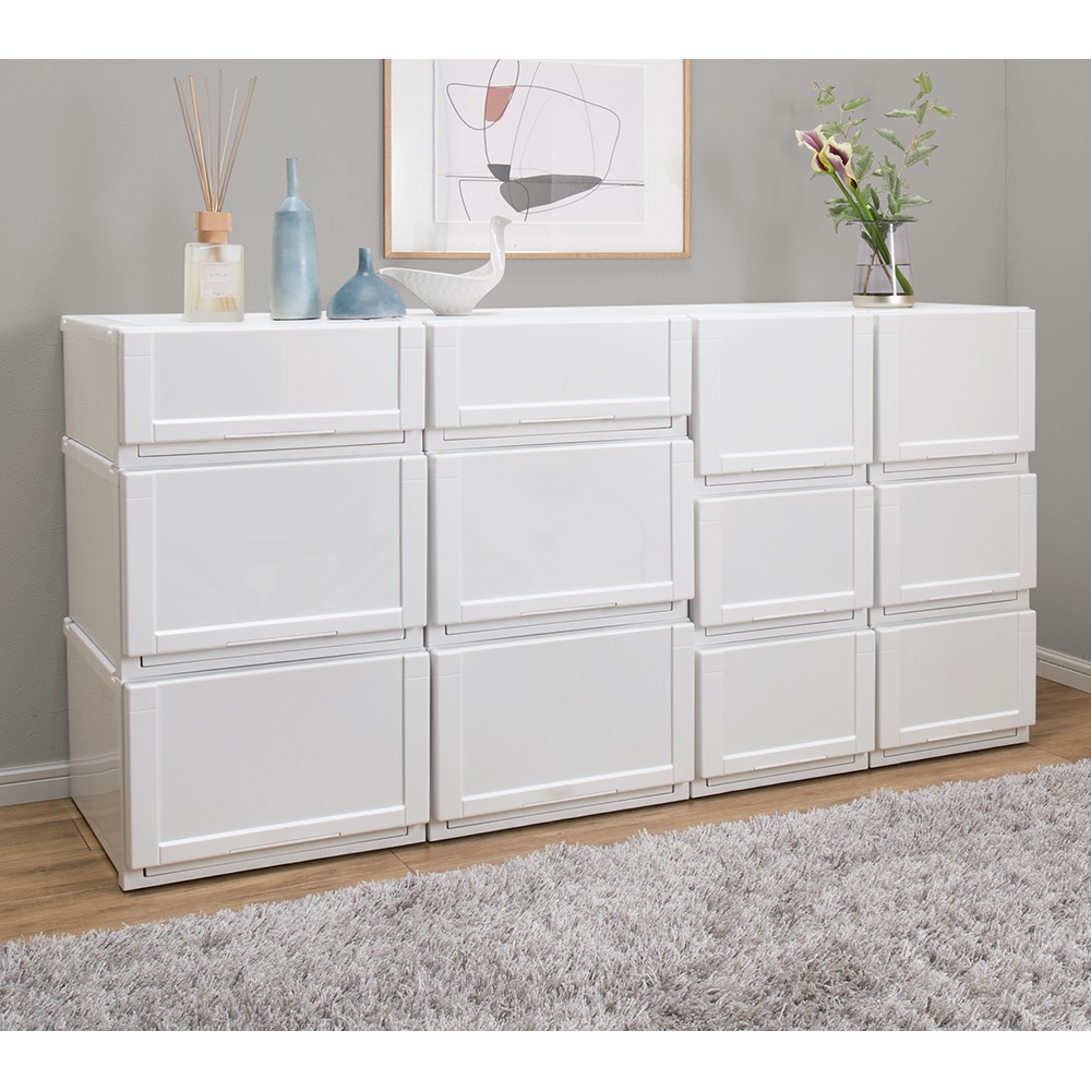 フィッツユニット Fits Unit 収納ケース2個組 奥行55cmタイプ 幅35 高さ25cm 通販 ディノス