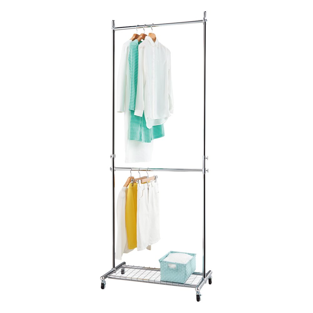 dショッピング |家具 収納 衣類収納 パイプハンガー プロ仕様 上下2段頑丈ハンガーラック 幅87cm 671567 | カテゴリ：チェスト・衣装収納の販売できる商品  | ディノス (0311904000600)|ドコモの通販サイト