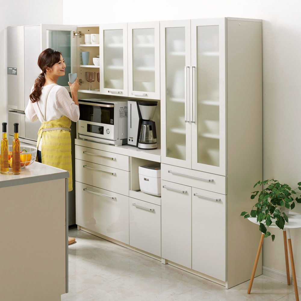 dショッピング |家具 収納 キッチン収納 食器棚 奥行40cm薄型クリーン 