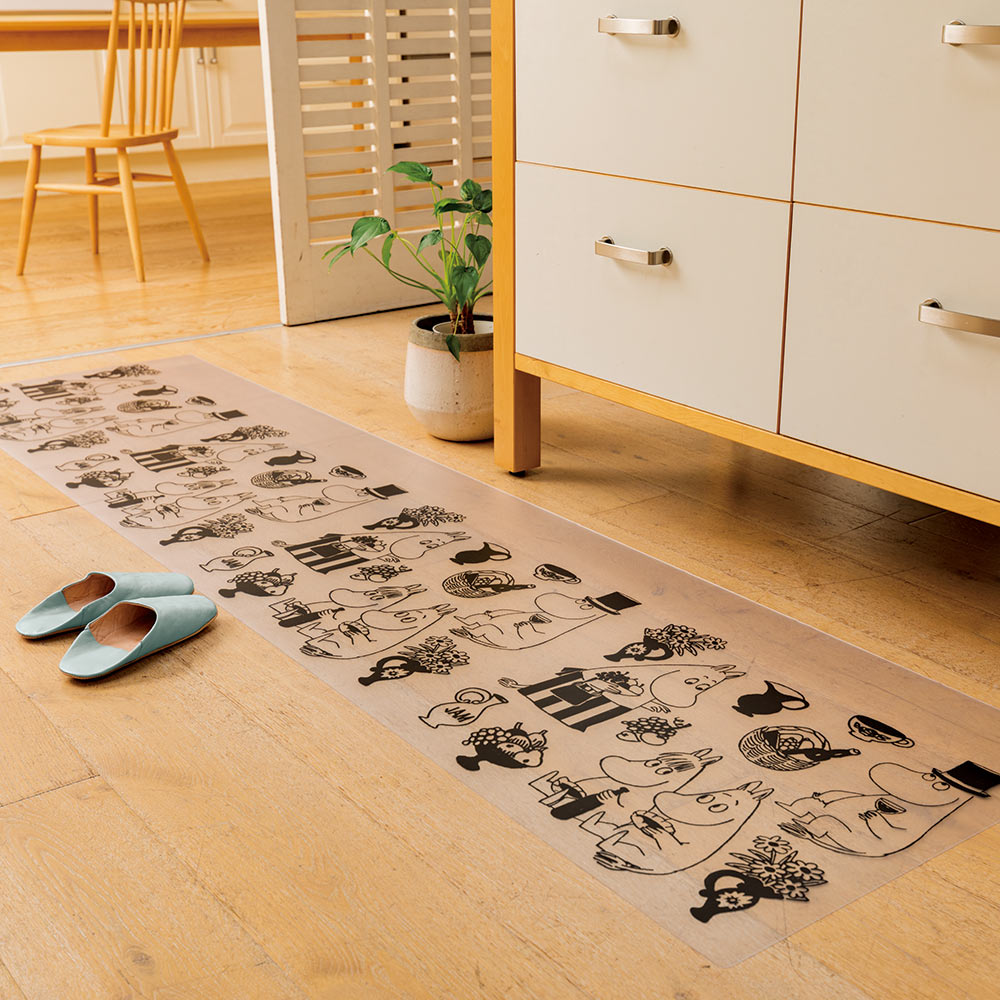 人気沸騰ブラドン 拭いてお手入れするキッチンマット ウッド柄 約240×45cm ブラウン fucoa.cl