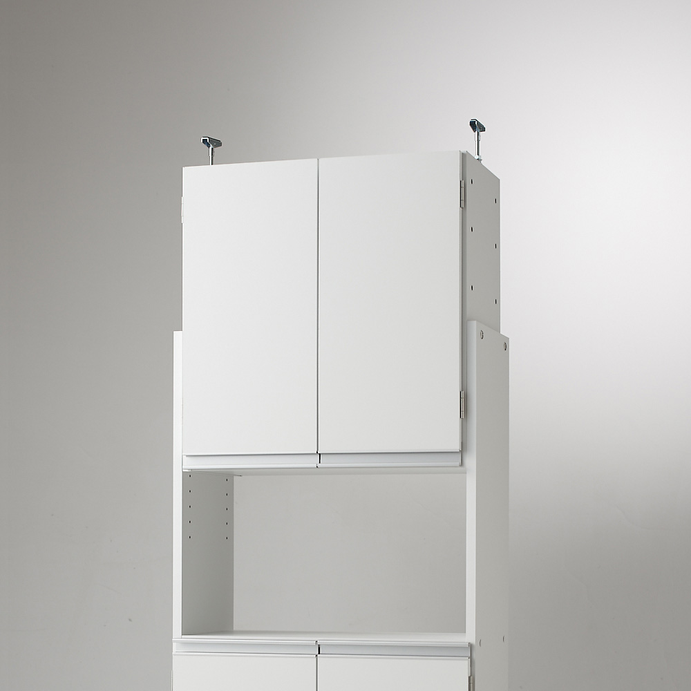 薄型で省スペースキッチン突っ張り収納庫 扉タイプ 幅60cm・奥行31cm ディノスANAmall店