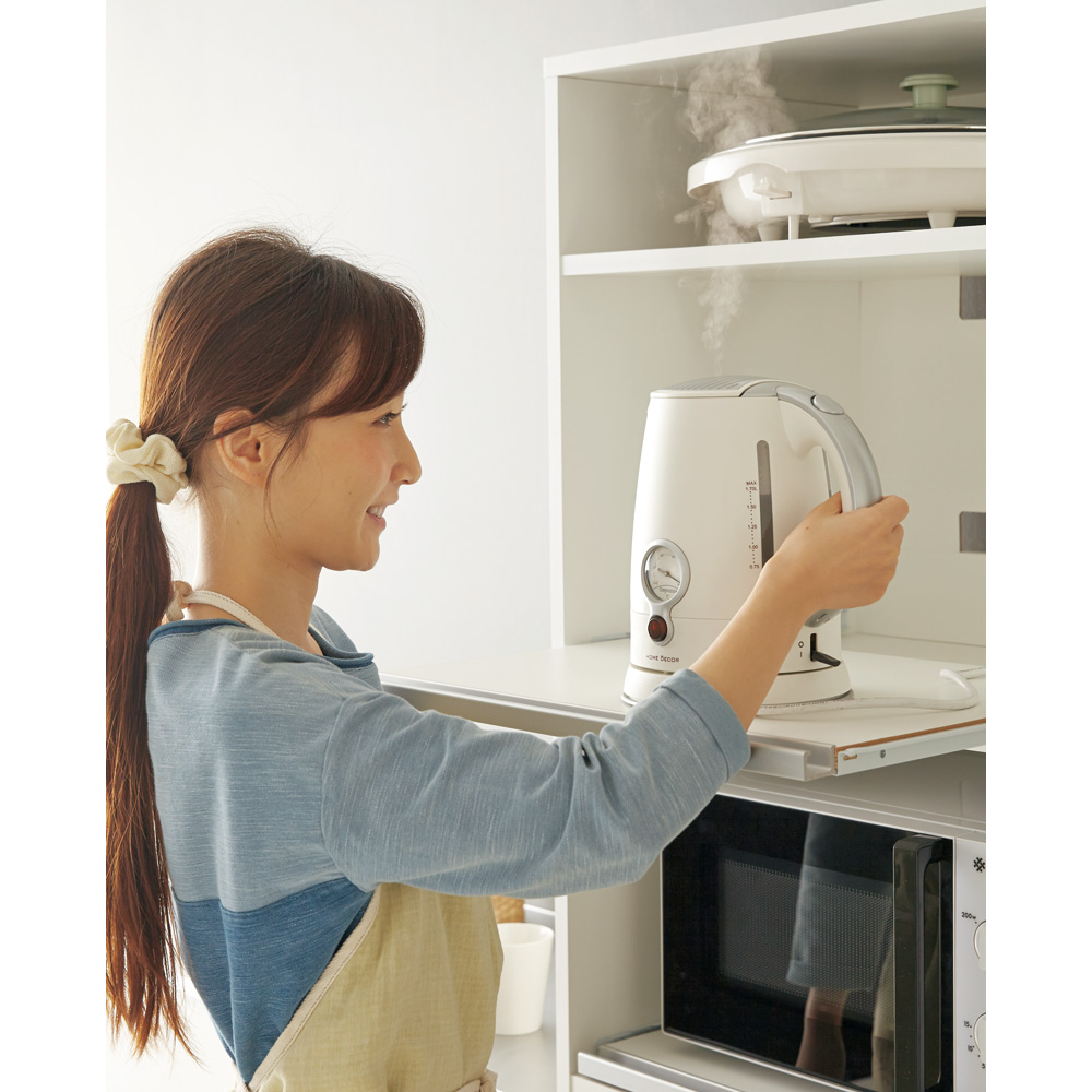 ファッション 家具 収納 キッチン収納 食器棚 キッチンストッカー 食品ストッカー 薄型で省スペースキッチン突っ張り収納庫 扉タイプ 幅60cm  奥行31cm 730905