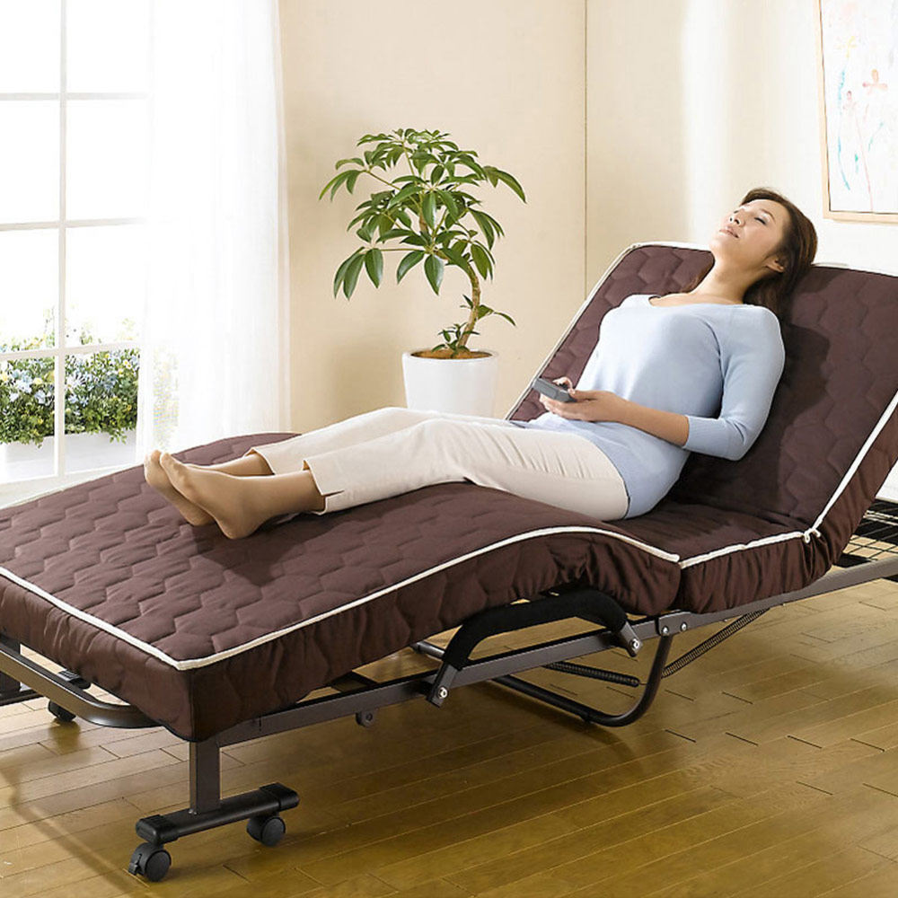 開梱してすぐ使える！［組立不要］低反発ダブルリクライニング電動