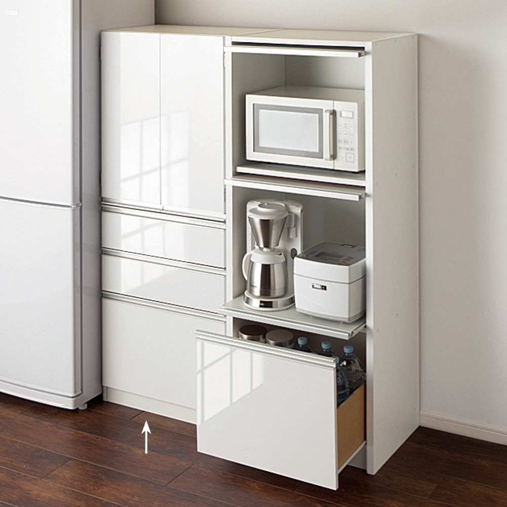 隠せるキッチンラック シンプルキッチンストッカー食器棚 高さ150cm 通販 - ディノス