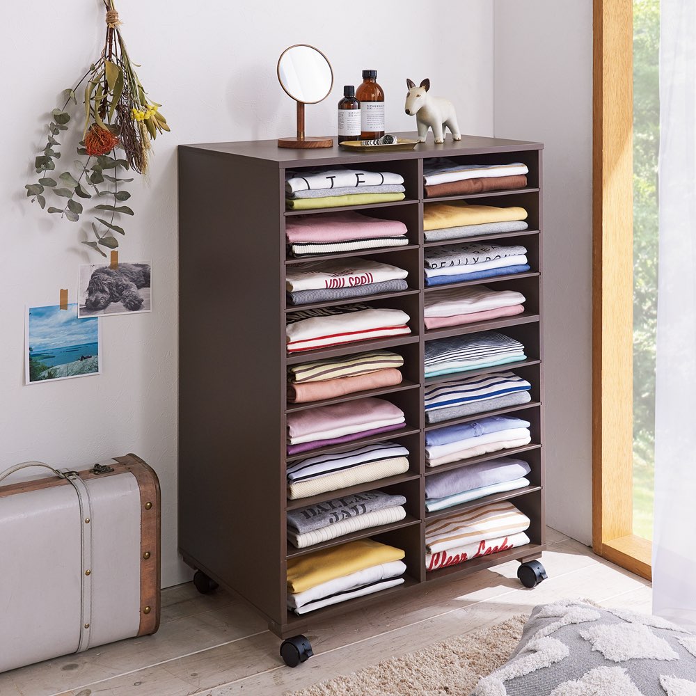 キャスター付きニット&シャツラック 幅60cm 通販 - ディノス