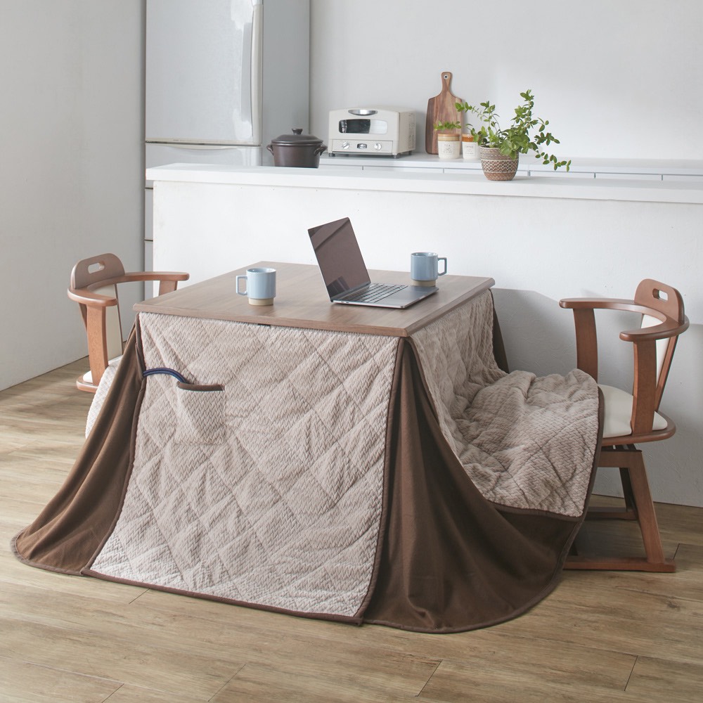 モダンダイニングこたつシリーズ グレージュのフランネルこたつ掛け布団 105×75cm用 ディノスANAmall店