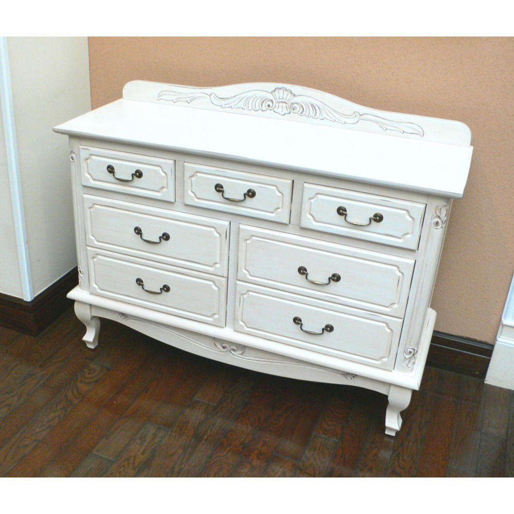 K 新品 アンティーク調 チェスト 110cm タンス リビング収納 衣類収納