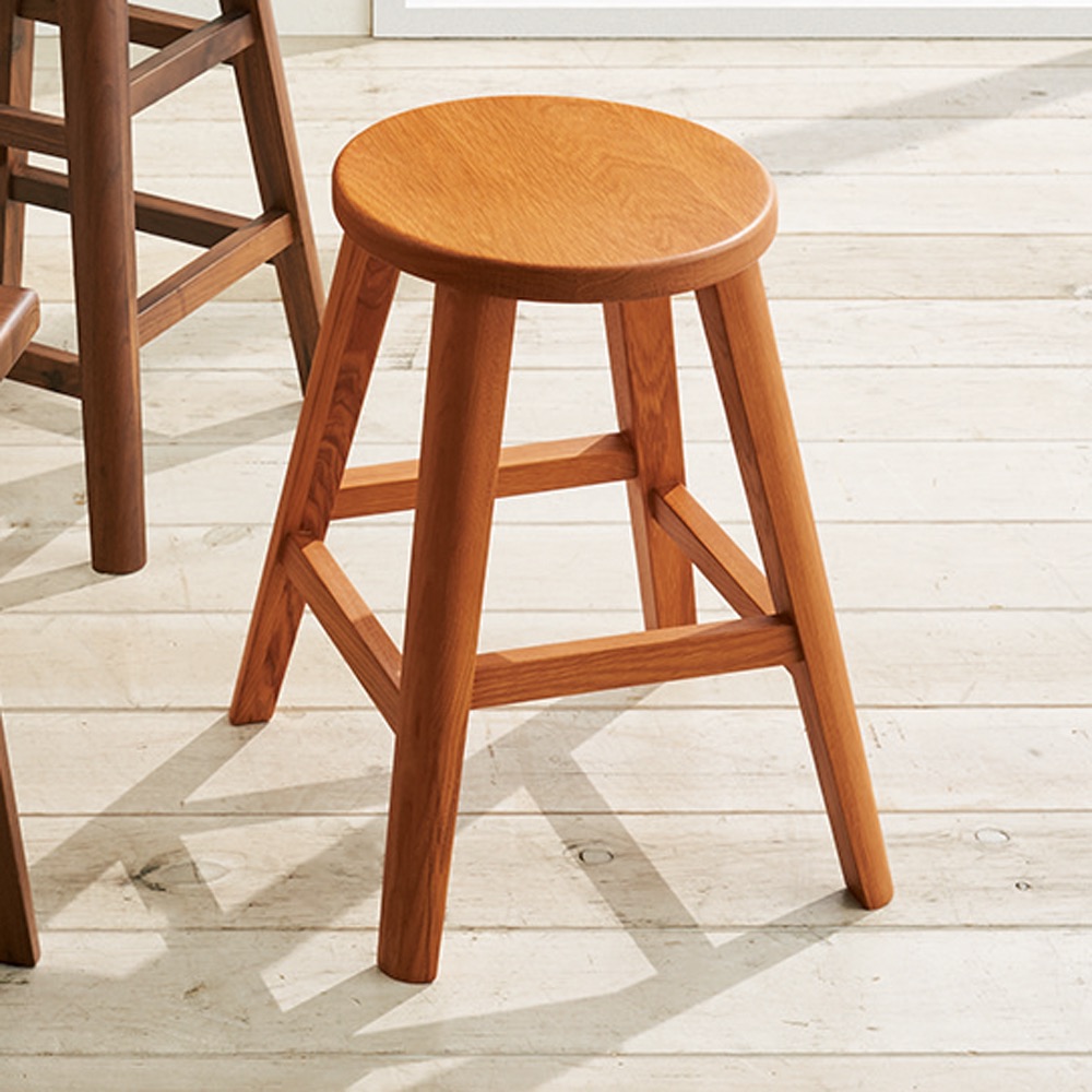 木製スツール 2脚セット 高さ43cm 丸椅子 stool 猫犬