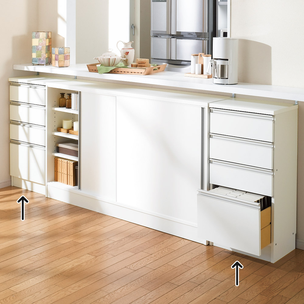 ストレートカウンター下収納庫 引き出し 幅45cm 奥行き30cmタイプ 通販  