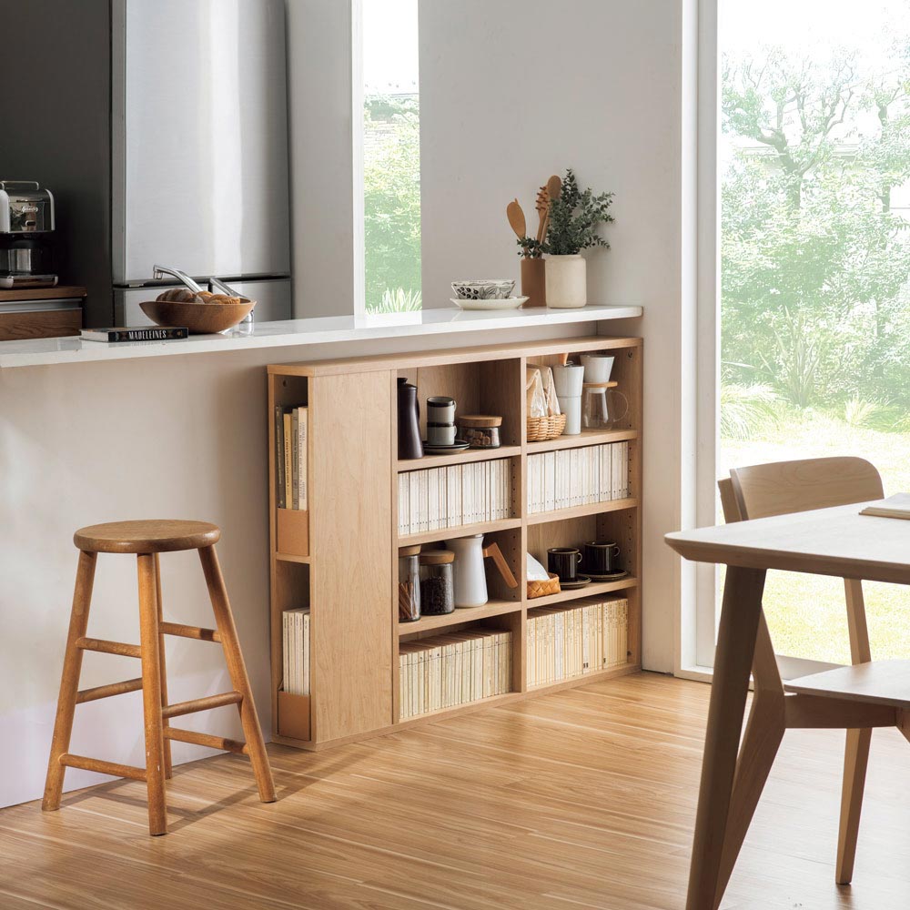 GMHH4B○えぞ民芸 / EZO 書棚 本棚 ブックシェルフ キャビネット 飾