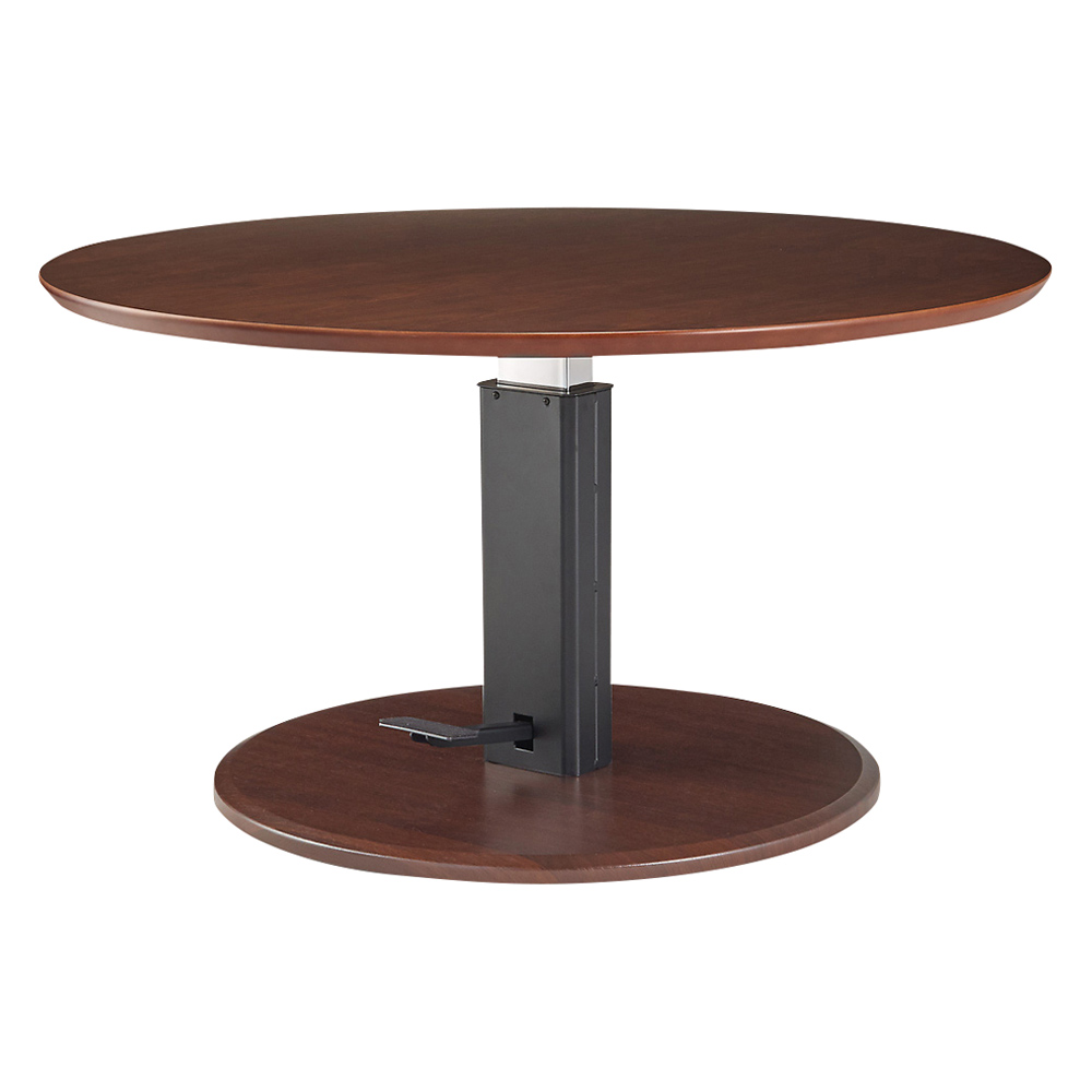 高さ自由自在 カフェスタイルダイニング 丸形昇降テーブル 径110cm