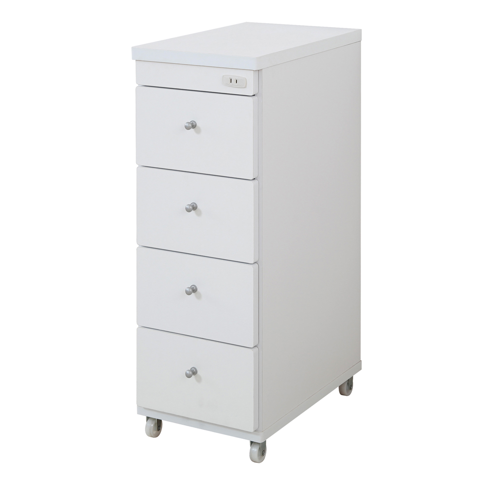 幅と奥行が豊富に選べるキャスター付きすき間チェスト 奥行44cm幅30cm 洗面所収納 隙間収納 トイレ 洗面所 ランドリー収納 526623