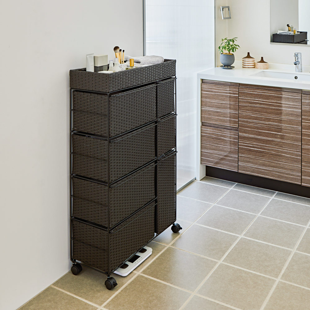 ランドリー 引出内布付き 幅108×奥行27.5×高さ45.5cm R1107 ランドリー