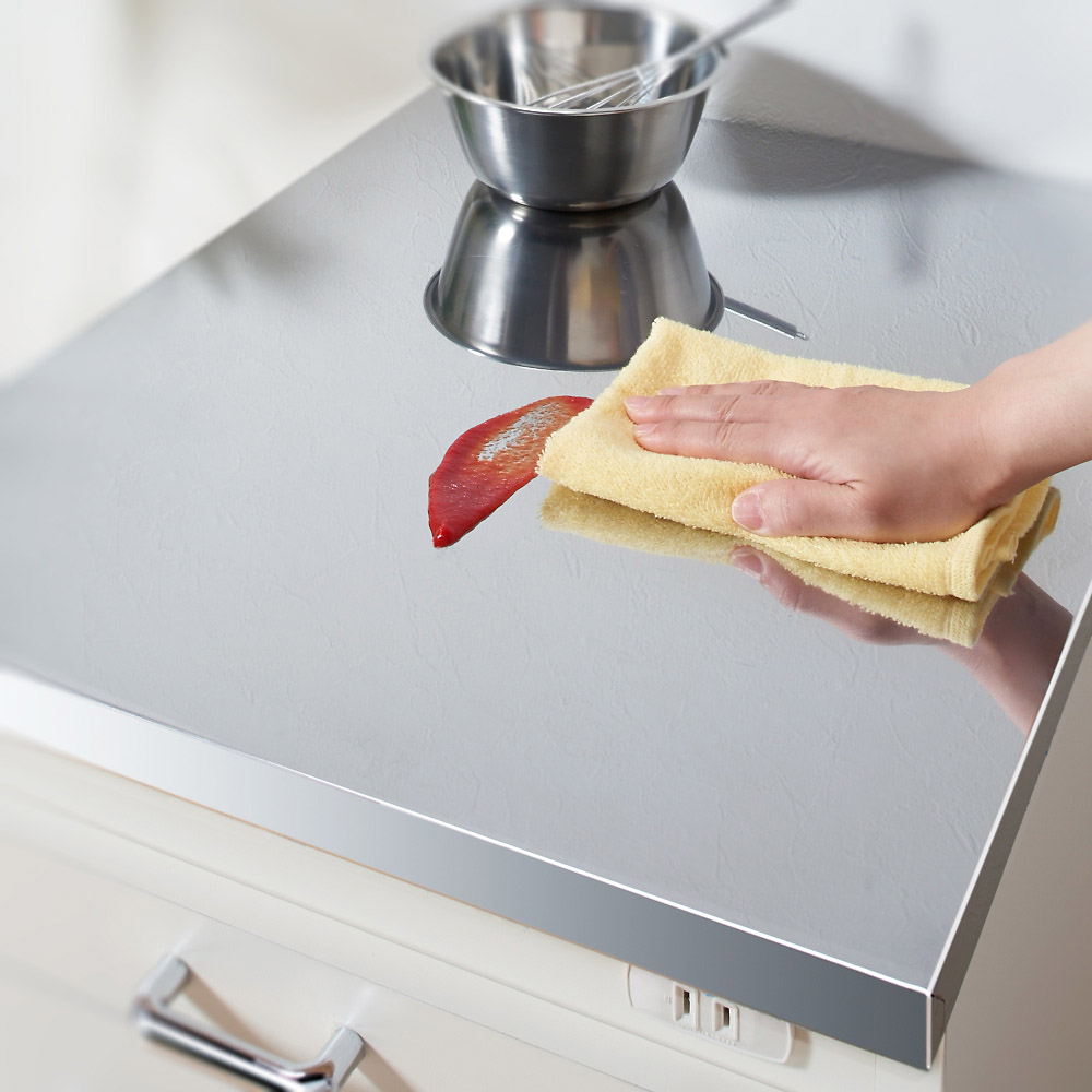 幅15奥行55cm］ ステンレス天板隙間収納 スライドタイプ 完成品 日本製