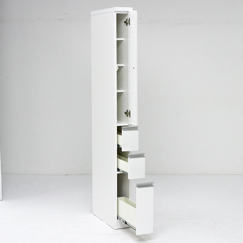 ［幅15奥行55高さ178cm］キッチンすき間収納 引き出し3段 【Anyaシリーズ】 キッチンストッカー 隙間収納 キッチン収納 527140