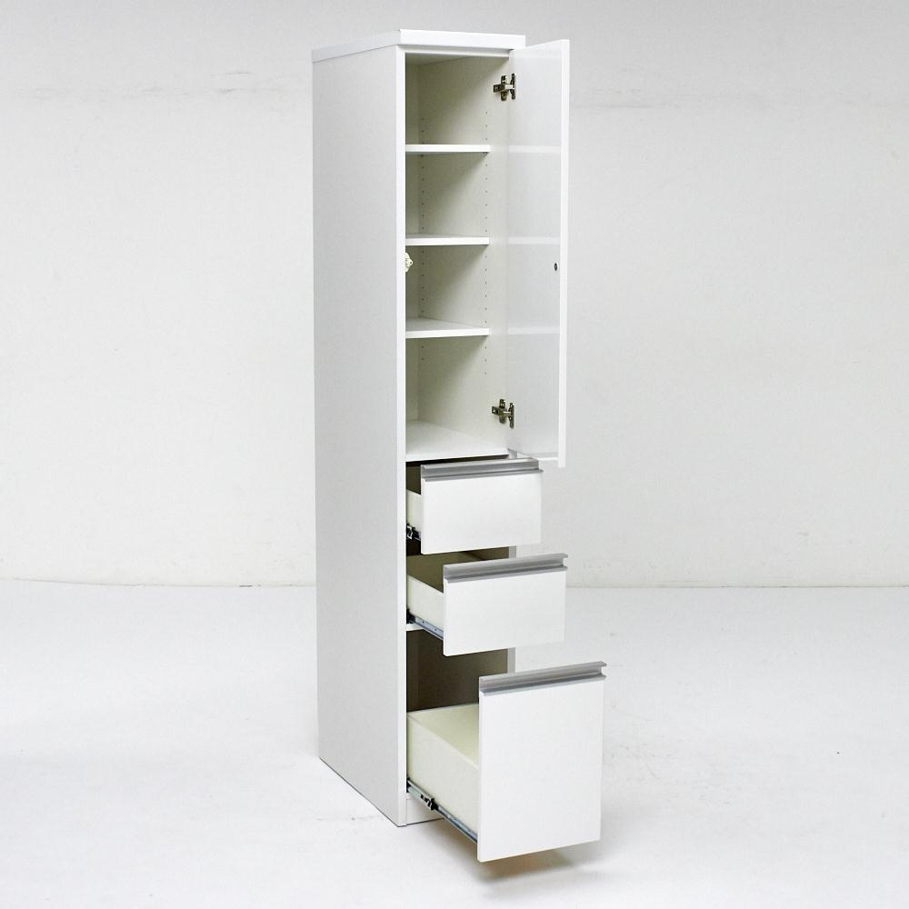 ［幅30奥行55高さ178cm］キッチンすき間収納 引き出し3段 【Anyaシリーズ】 キッチンストッカー 隙間収納 キッチン収納 527143