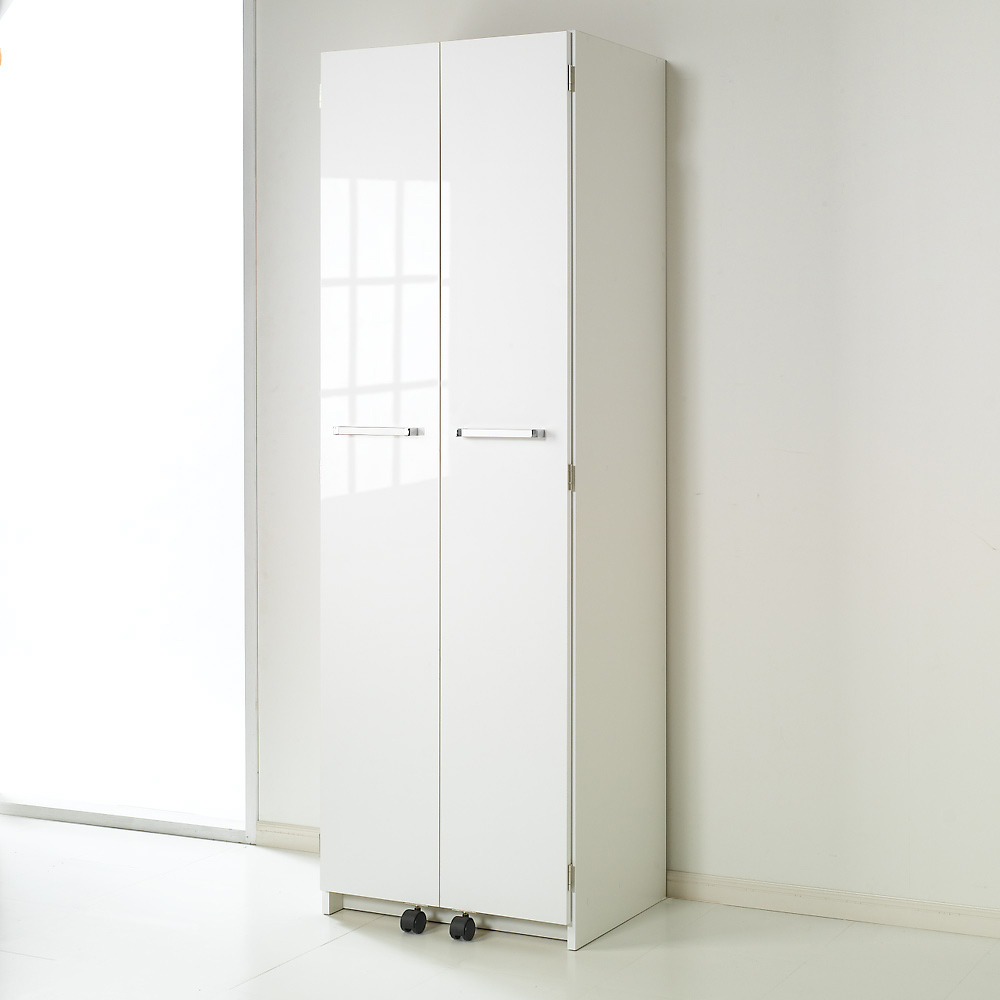 大容量なのに探しやすい!ドアポケット付きキッチンストッカー 幅60cm キッチンストッカー 隙間収納 キッチン収納 527311