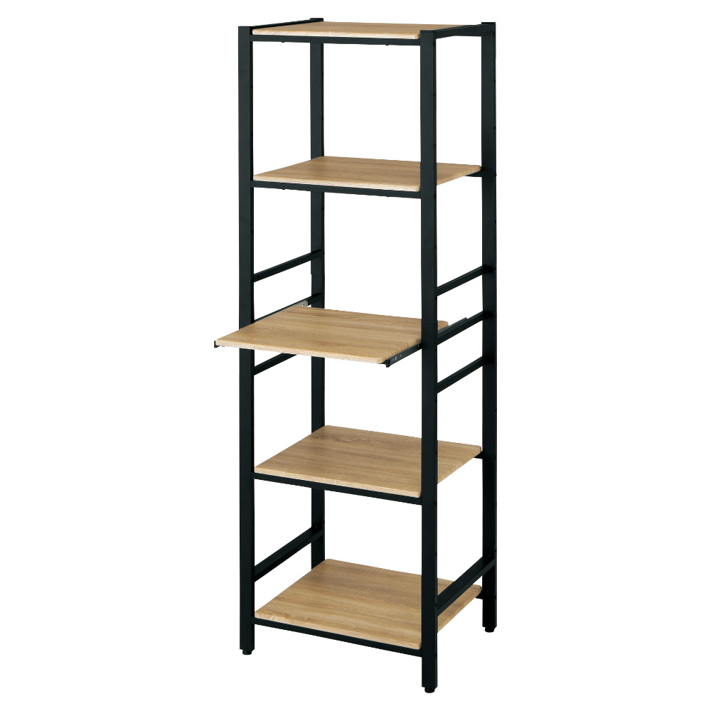 ブルックリン風キッチンラック 5段 幅60cm レンジ台 キッチンラック キッチン収納 527403