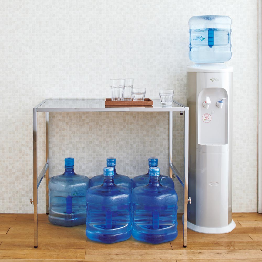 幅と高さが伸縮できるステンレス作業台 幅46〜75cm 奥行60cm