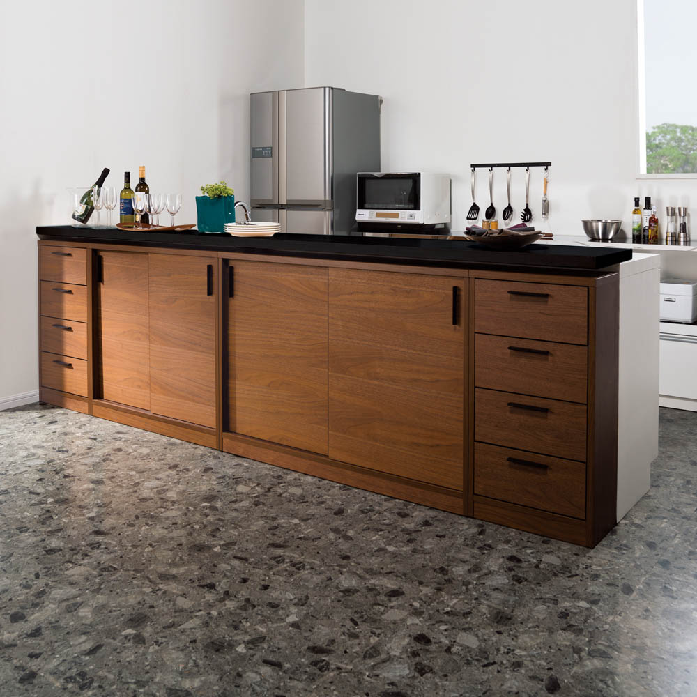 【unico】キッチン用ナチュラルウッド収納棚 引き出し付き unico】キッチン用ナチュラルウッド収納棚 引き出し付き 暮らし