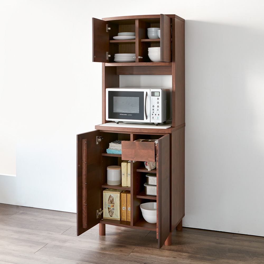 アルダー天然木アールデザインシリーズ キッチンボード 幅60cm キッチンボード キッチン収納 528519