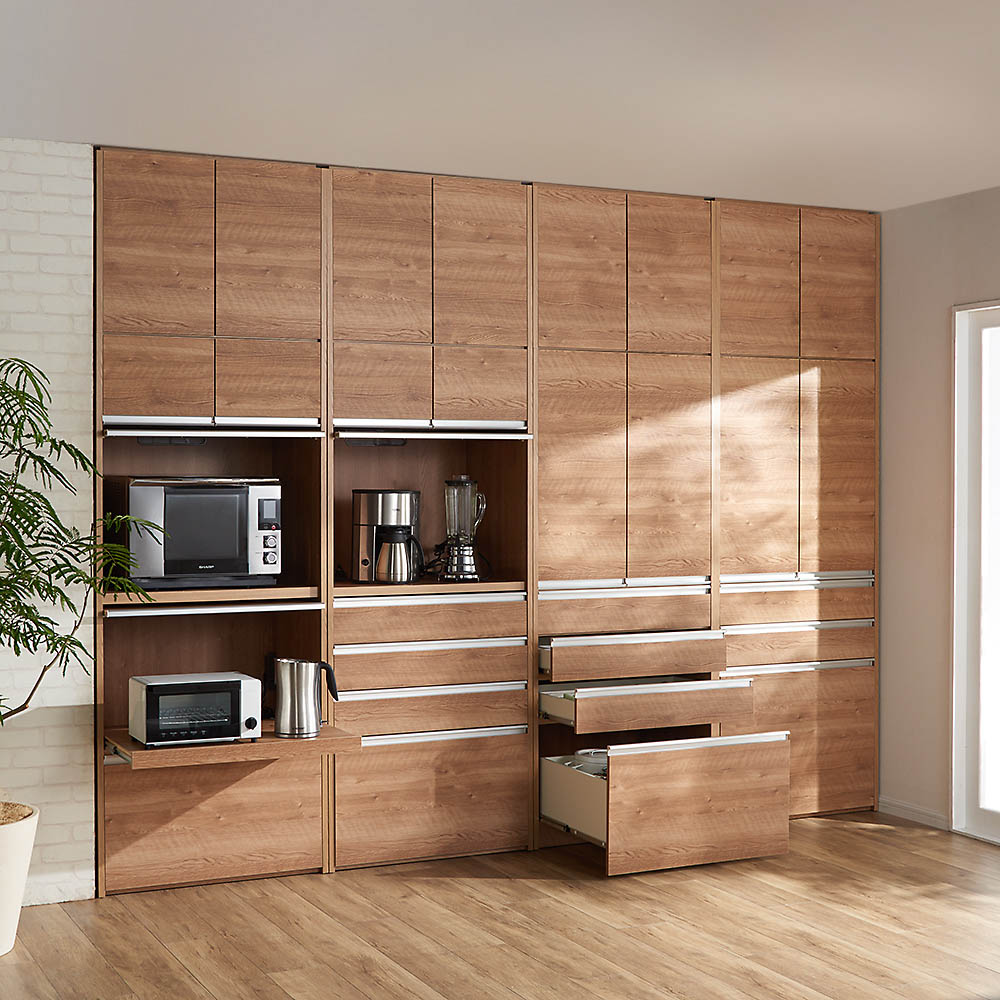 大型レンジがスッキリ隠せるダイニングボードシリーズ 引き出しタイプ・幅77.5cm キッチンボード キッチン収納 528652