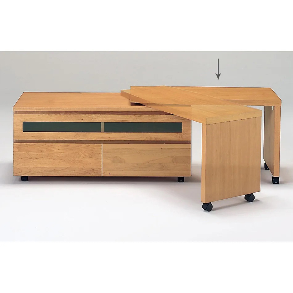 アルダー天然木テレビ台専用ネストボード 幅90cm キャスター付き キャビネット リビングボード リビング収納 528945