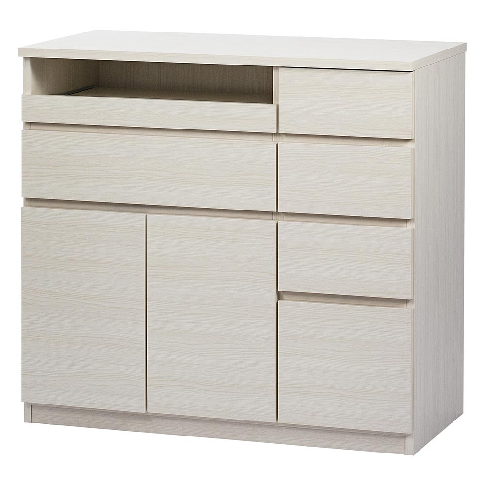 テレワークにも最適 北欧スタイルリビング収納シリーズ PCキャビネット 幅90cm キャビネット リビングボード リビング収納 529202