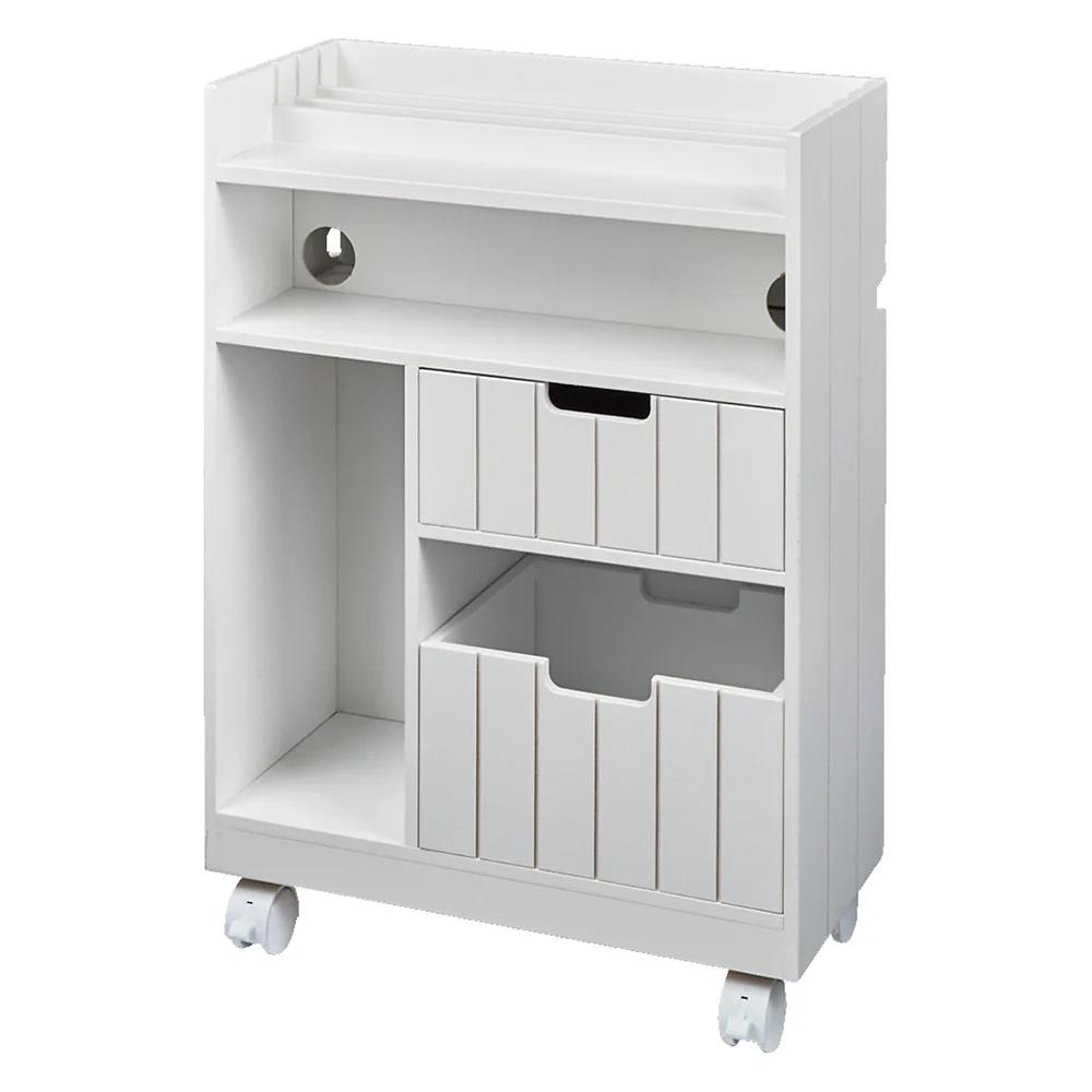 隠せるリビング整理ワゴン モバイル収納タイプ 幅40cm 収納ボックス 小物収納 フリーボックス 529208