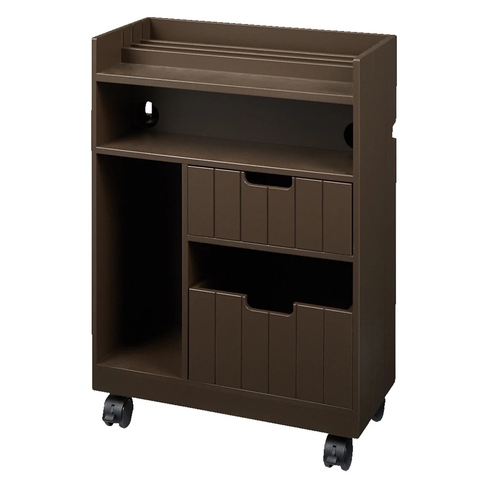 隠せるリビング整理ワゴン モバイル収納タイプ 幅40cm 収納ボックス 小物収納 フリーボックス 529208