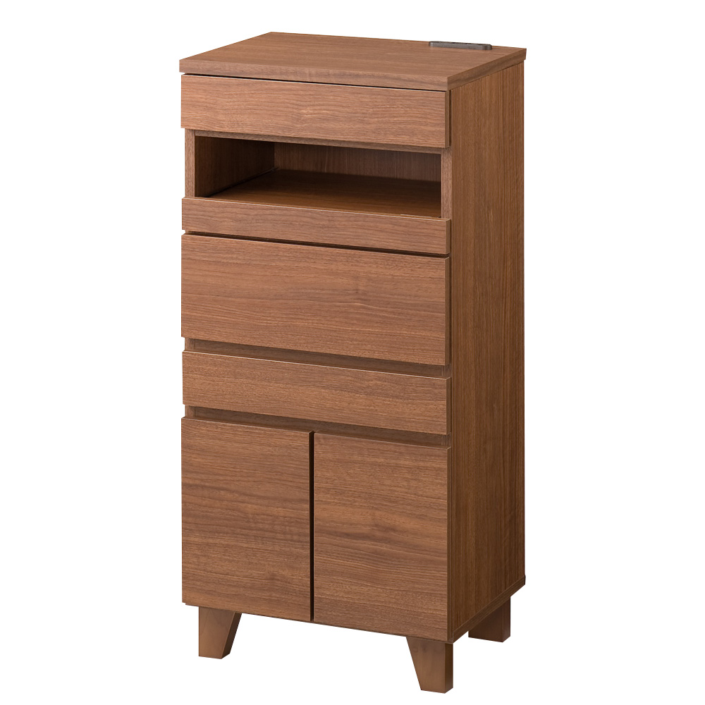 プリンターも置けるオールインワン収納引き出しFAX台 幅45cm 台 ラック リビング収納 529217