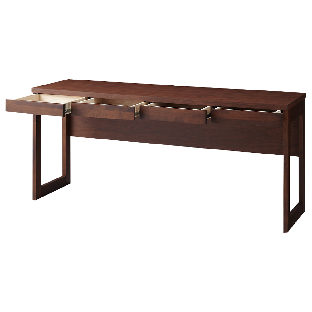 アルダー天然木 アールデザインデスクシリーズ デスク・幅160.5cm オフィス 事務 書斎机 机 529313