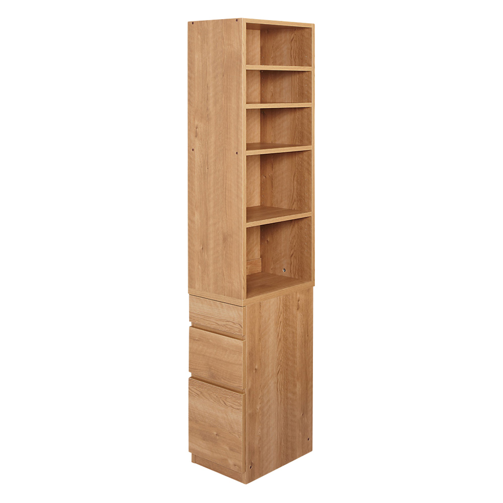 天然木調 配線すっきりデスクシリーズ サイドラック・幅30奥行45高さ180cm サイド 脇机 机 529508