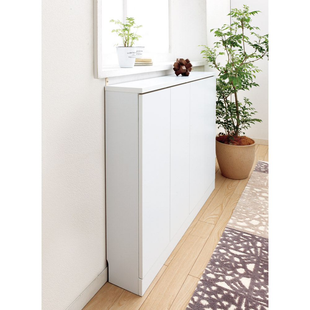 1cmピッチ薄型窓下収納庫 【幅115奥行17.5cm】 コミックラック 本棚 ラック シェルフ 529525