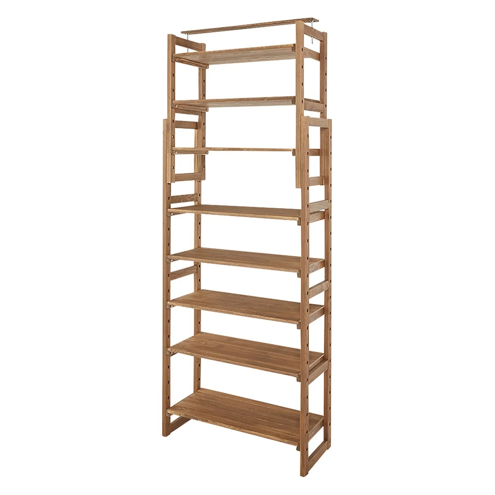 日本製東濃檜 大量収納が叶う国産頑丈突っ張りシェルフ 幅90cm奥行38cm（天井対応高さ188cm-252cm） 突っ張り収納 ラック 本棚 シェルフ 529711