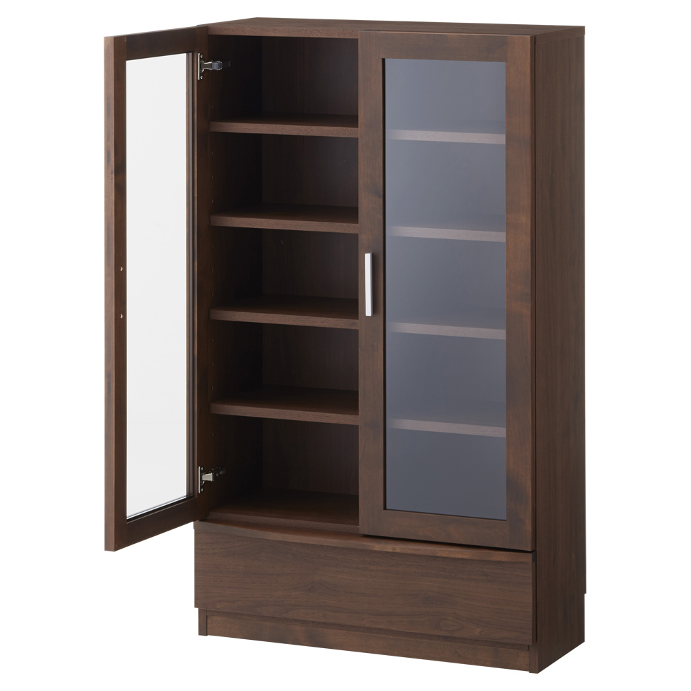 アルダー天然木 頑丈書棚 ミドルタイプ(高さ130cm) 幅77×奥行32cm 本棚 ブックシェルフ 書棚 ラック シェルフ 530316