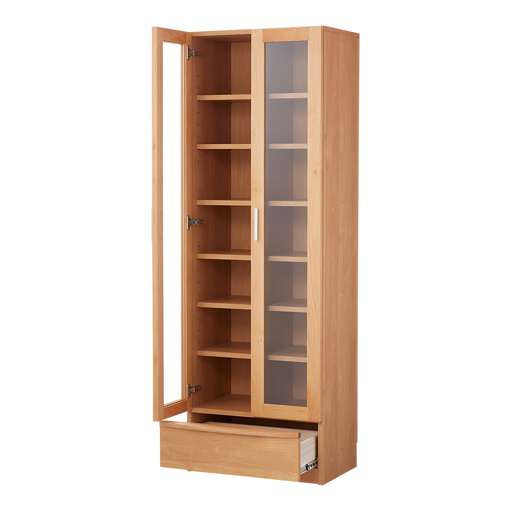 アルダー天然木 頑丈書棚 ハイタイプ(高さ180cm) 幅60×奥行42cm 本棚 ブックシェルフ 書棚 ラック シェルフ 530321