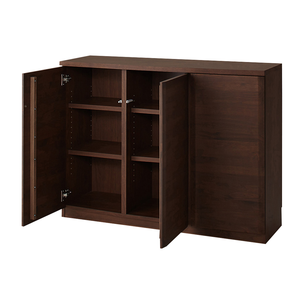 アルダー天然木 アールデザインブックシェルフ 幅120.5高さ90cm 本棚 ブックシェルフ 書棚 ラック シェルフ 530461