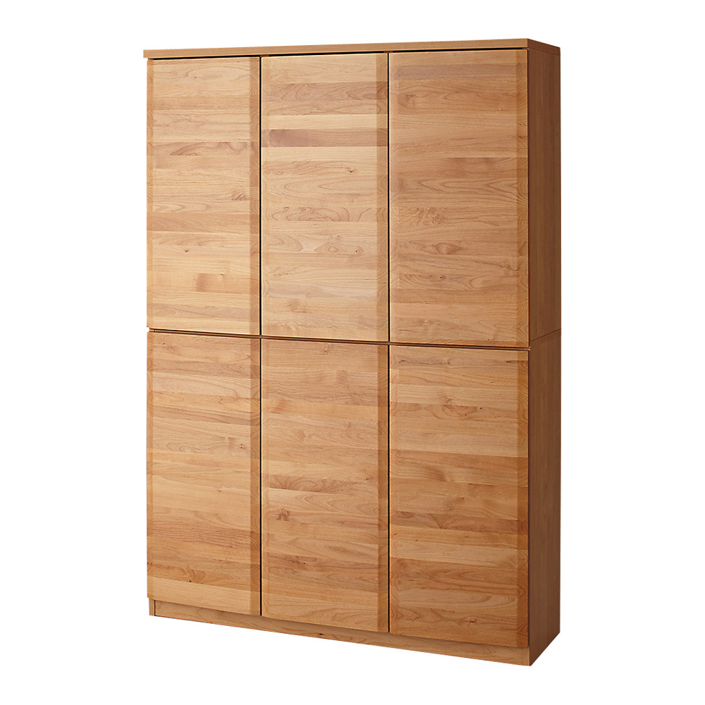 アルダー天然木 アールデザインブックシェルフ 幅120.5高さ172cm 本棚 ブックシェルフ 書棚 ラック シェルフ 530464