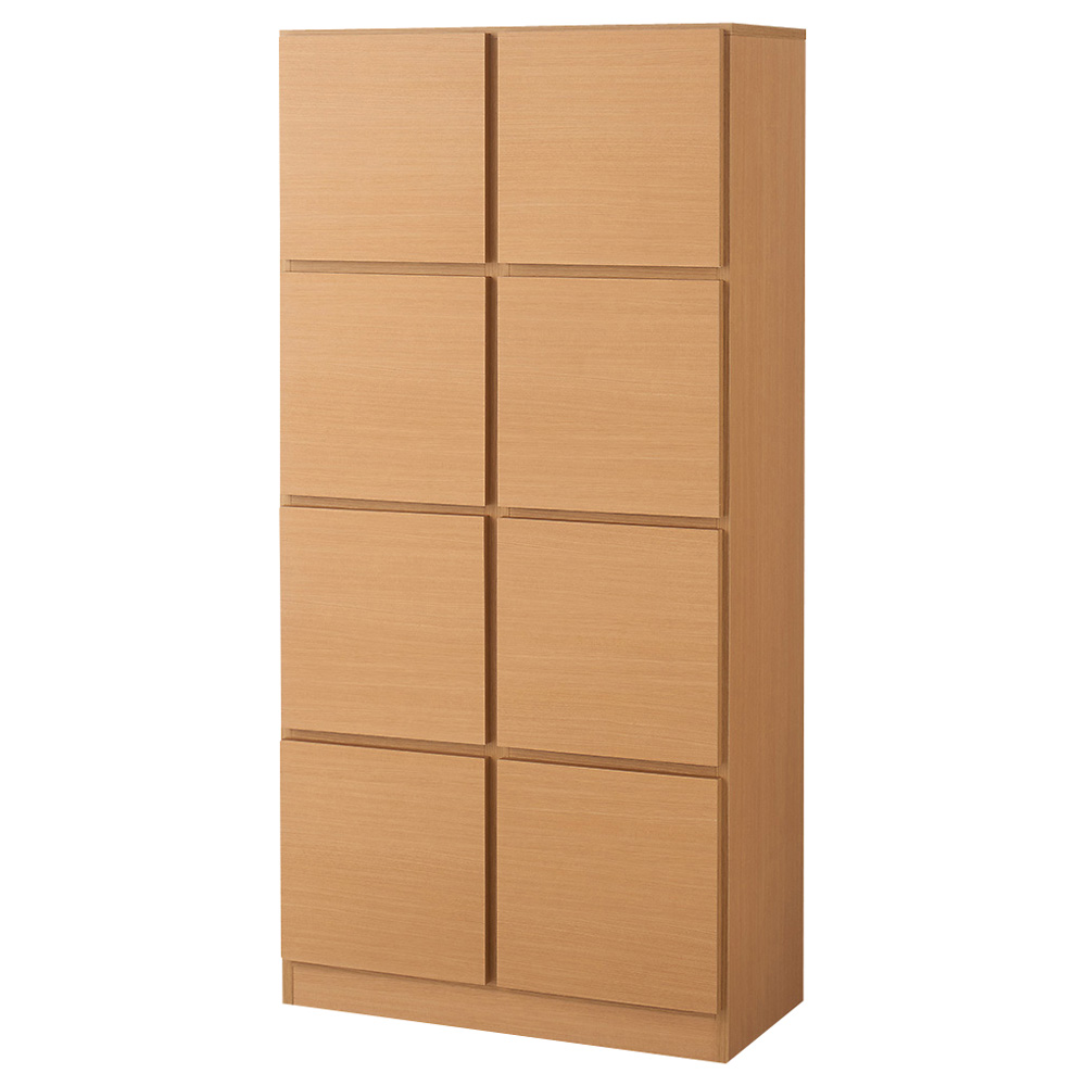 スクエアリビングキャビネット 4段扉 キャビネット リビングボード リビング収納 530519