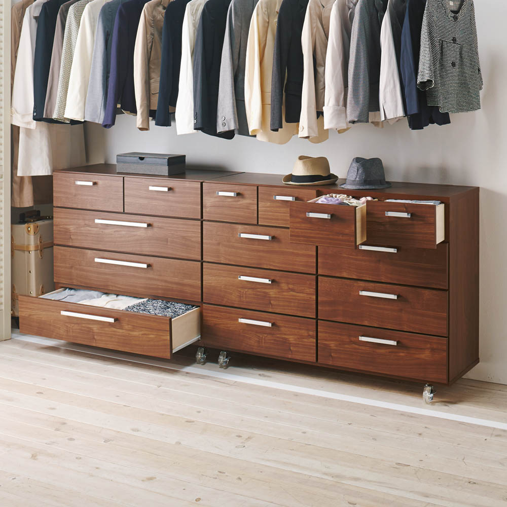 ディノス家具　キャスター付きモダンクローゼットチェスト 5段・幅120cm キャスター付きモダンクローゼットチェスト 5段・幅120cm 通販