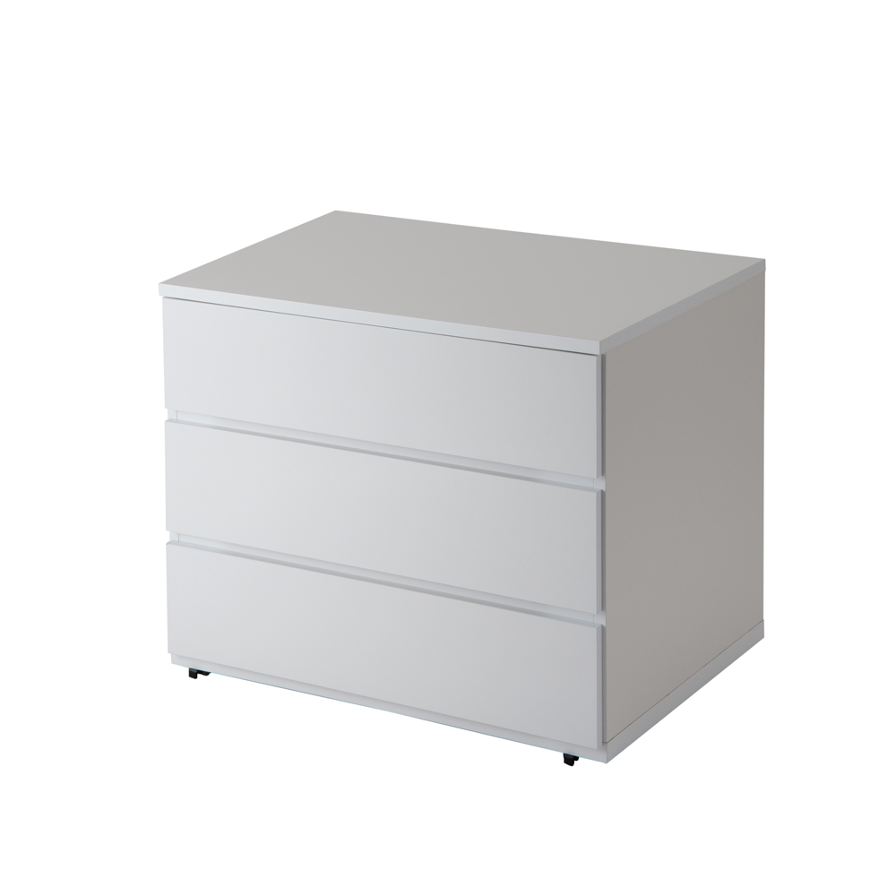 収納量でも奥行が選べる隠しキャスター付きチェスト 3段・高さ65cm幅75cm奥行45cm 押入れ クローゼット収納 衣類収納 532001