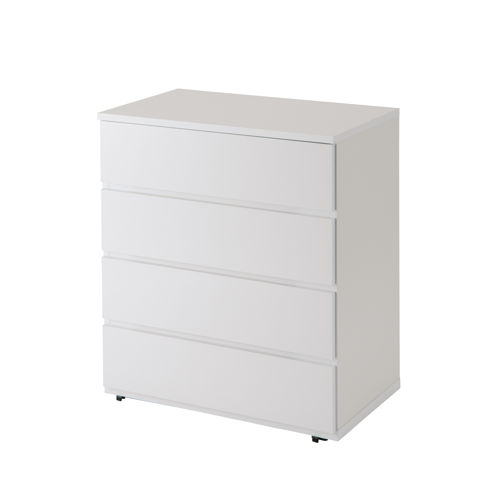 収納量でも奥行が選べる隠しキャスター付きチェスト 4段・高さ85cm幅75cm奥行45cm 押入れ クローゼット収納 衣類収納 532002