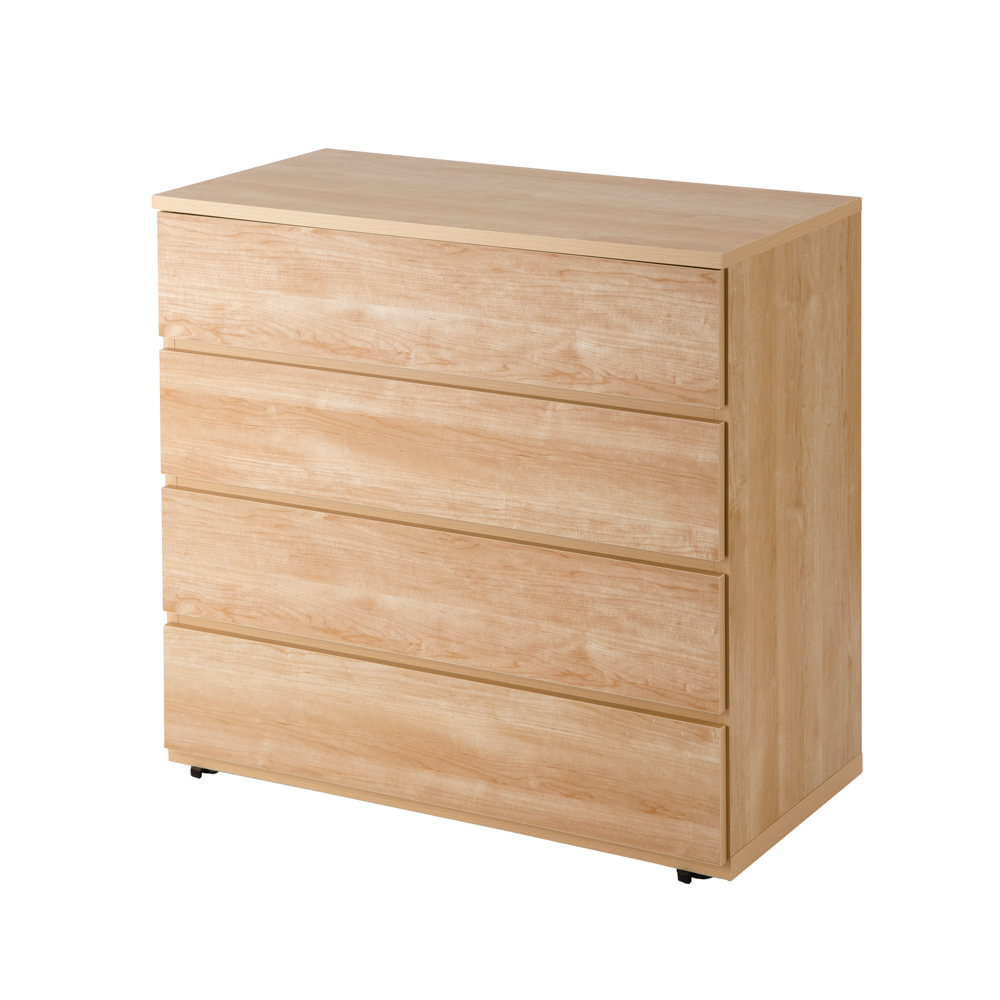 収納量でも奥行が選べる隠しキャスター付きチェスト 4段・高さ85cm幅90cm奥行45cm 押入れ クローゼット収納 衣類収納 532005